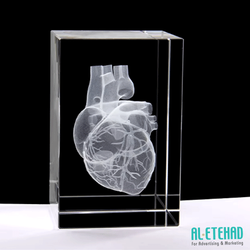 3D Heart Crystal 019-220